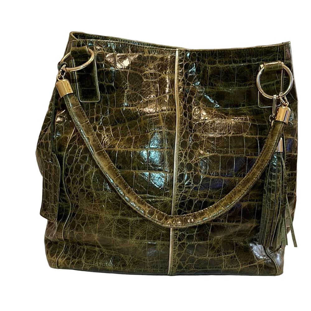 Alessandra Magnolie green eather Tote